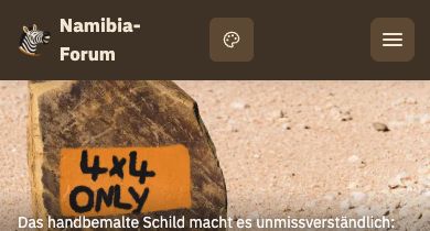 Die aktuelle obere Leiste auf dem Handy