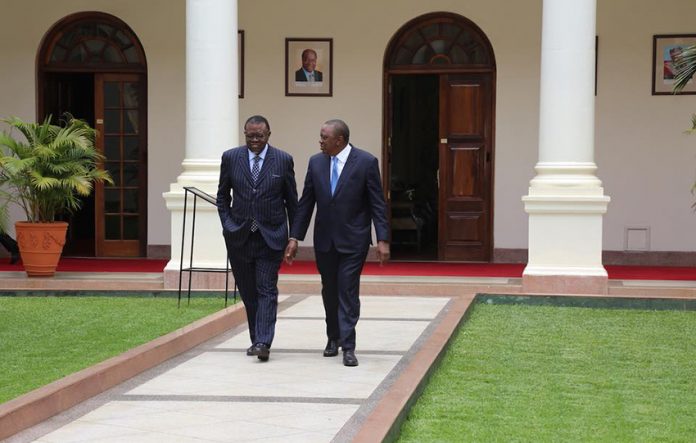 Präsidenten von Namibia und Kenia