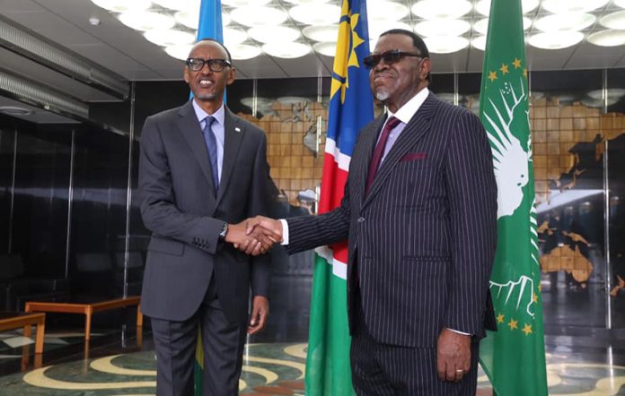 Präsidenten von Ruanda und Namibia