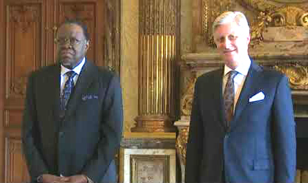 Präsident Geingob mit König Philippe von Belgien