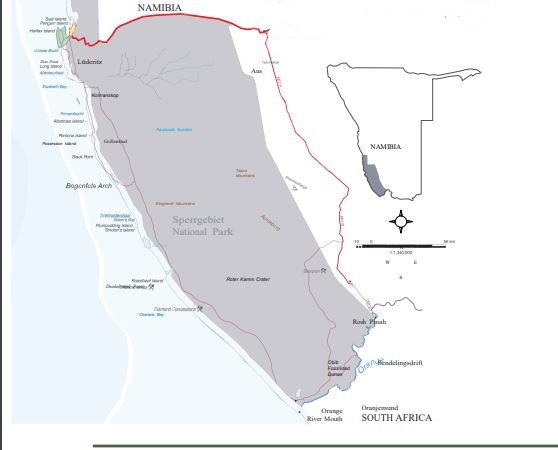 Karte Tsau Khaeb Nationalpark
