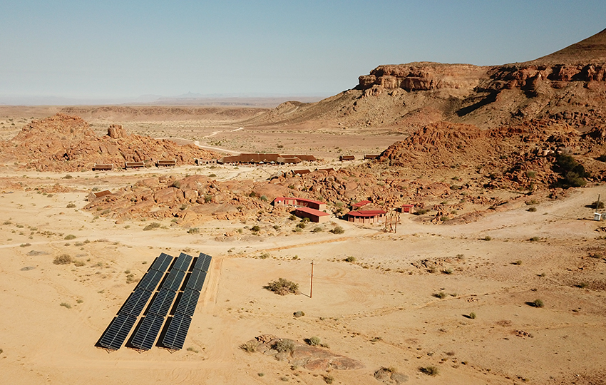 Solaranlage im Canyon Village, Namibia