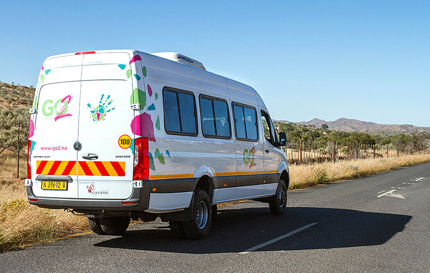 Go2 Traveller Transfers Kleinbus Etosha Sossusvlei Namibia NamibiaFocus