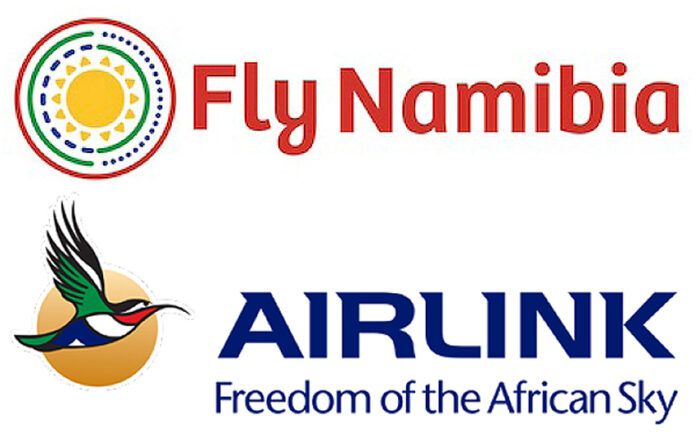 Logo FlyNamibia Airlink Fluggesellschaft Partnerschaft Südafrika Namibia NamibiaFocus